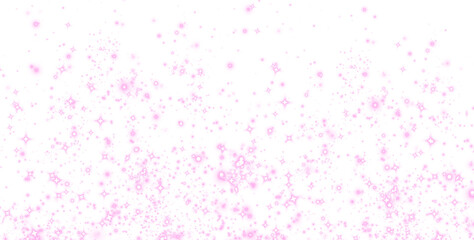 Pink sparkling overlay with soft bokeh effects, featuring delicate stars and circles, creating a whimsical atmosphere perfect for backgrounds, invitations, and creative design projects with copy space