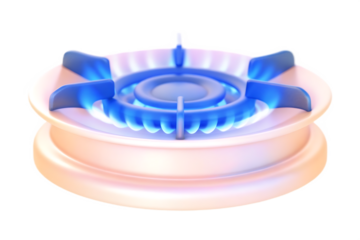 burning gas stove