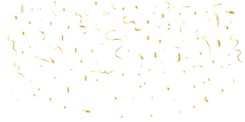 Abstract Scattered yellow confetti Golden Curves Lines creating a festive and celebratory atmosphere visually appealing White Background.	