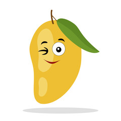This is a vector image of a mango fruit.