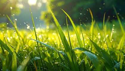 Lush green grass texture, bright and vibrant field