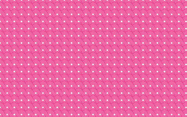  Seamless repeating pattern of vibrant fuchsia with intricate white concentric circles, creating a captivating and modern textile design.