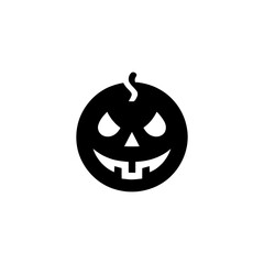 Spooky Jack o Lantern Vector Icon for Halloween