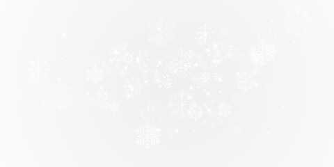 Realistic snowflake snowfall PNG overlay, frosty winter snow effect with transparent shine for Christmas and holiday design.