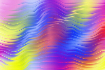 Abstract background with wavy lines and a gradient of vibrant colors including pink blue yellow and red