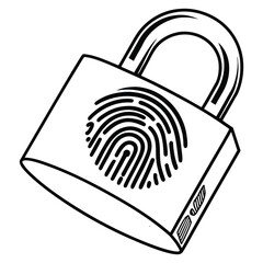 Minimal Flat Padlock Icon for Security Apps