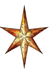 Obraz premium Christmas star illustration vintage decoration.