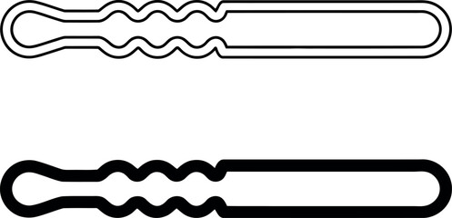 Hairpin vector image showcasing beauty accessory for hairstyle and design elements