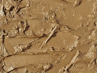 Abstract Brown Swirled Mud Texture Background