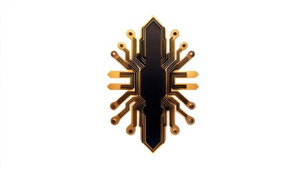 Smart automation company logo with circuit-inspired graphics on a perfectly white background