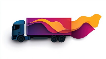 Ultra-modern branding for a global logistics company with abstract vector elements on a perfectly white background