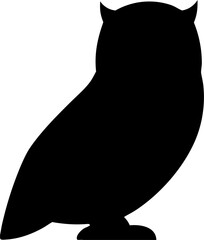 Owl Silhouette Vector | Bird Wildlife Clipart | Sitting, Perched Designs
