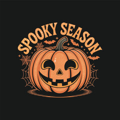 Fun Retro Spooky Season Halloween Shirt Design