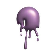 Abstract purple glossy liquid drip, a mesmerizing graphic element with smooth fluid texture, ideal for modern design projects, digital art, and creative visual branding