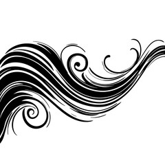 Fototapeta premium Abstract White Swirls Pattern on Transparent Background Texture