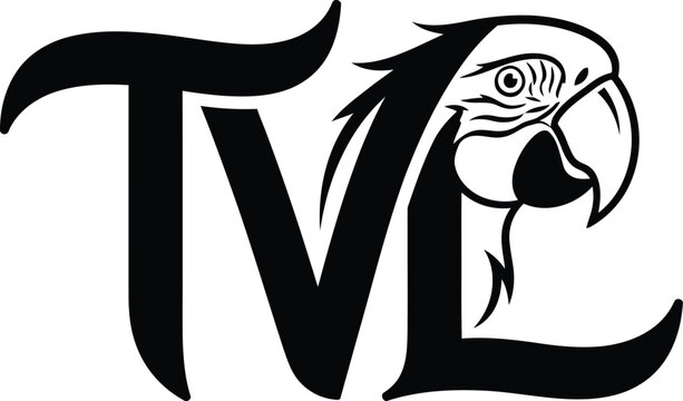 Bold tvl logo featuring a stylized parrot head