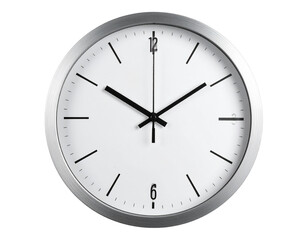 A classic analog clock face, a concept of time.
