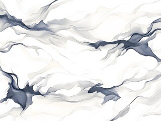 Obraz premium Abstract Fluid Art Painting Grey Blue Swirls White Background