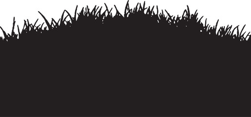 Simple grass silhouette for website design and nature related concepts