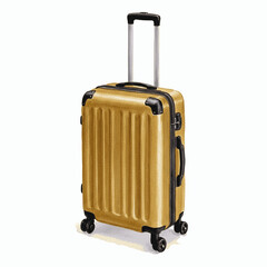 Gilded Journey Gold suitcase isolated watercolor vector illustration svg