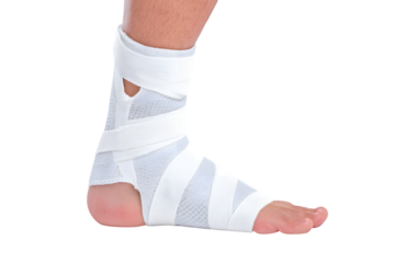 Close Up Studio Shot of White Ankle Support Brace Foot Care. Ai Generated Images