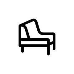 Minimalist Armchair Icon for Interior Design and Decor