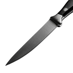 Close-up of a kitchen knife's blade and handle