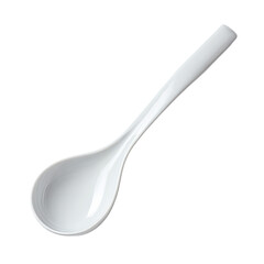 White ceramic soup spoon
