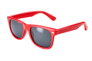 Realistic Rendering Red Frame Classic Sunglasses Eyewear Accessory Fashion Item. Ai Generated Images