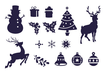 christmas and new year elements