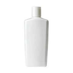 White rectangular plastic bottle with a cap