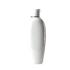 White oval-shaped bottle with a cap