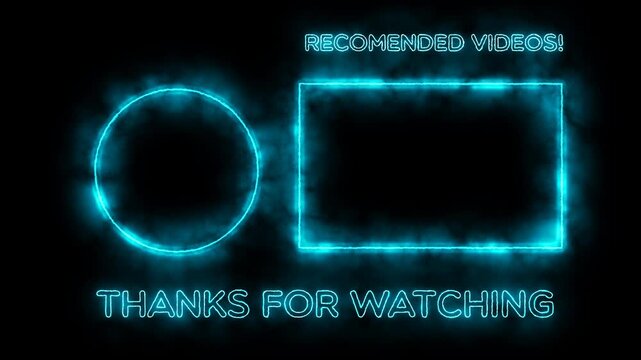 Animated end screen thank you for watching, with haze style. good for youtube