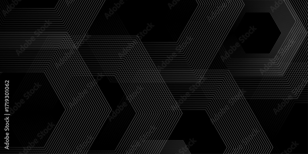 Poster abstract gradient color strips geometric lines on black background with luxury shapes motion strip. 