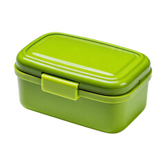 Small, lime-green rectangular lunchbox with a latch