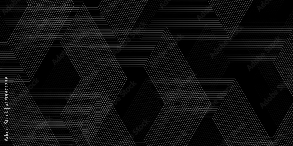 Poster abstract gradient color strips geometric lines on black background with luxury shapes motion strip. 