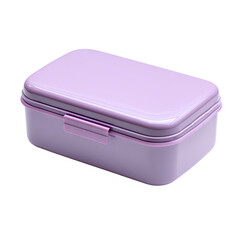 Lilac rectangular lunchbox with a latch