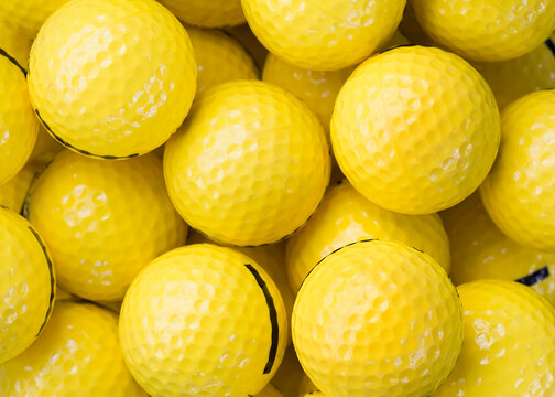 Yellow golf balls
