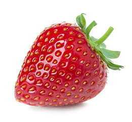 Fresh red strawberries on white background