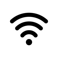 Different black wifi icon set. Wireless internet Sign isolated on white background. Vector wi-fi signal	
