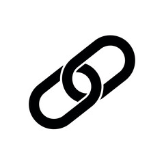 Vector illustration of interlocking chain link symbol