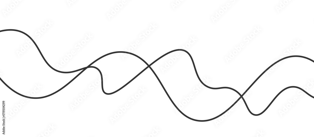 Poster black thin lines in wave shapes abstract and elegant flow over a light clean background modern minim
