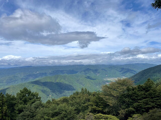 比叡山から見える京都市左京区大原