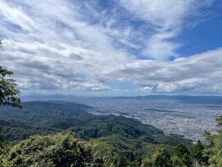 比叡山から見える京都市内