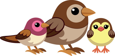 cartoon bird illustration, cute bird cartoon, funny birds drawing, adorable birds artwork, happy bird vector, smiling bird cartoon, baby bird characters, playful bird clipart, child-friendly cartoon b