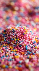 Obraz premium Colorful sprinkles in a pile, perfect for decorating desserts.