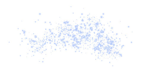 Soft blue sparkling overlay with delicate stars and shimmering particles creating a dreamy atmosphere, ideal for enhancing designs, invitations, and creative projects with a magical touch