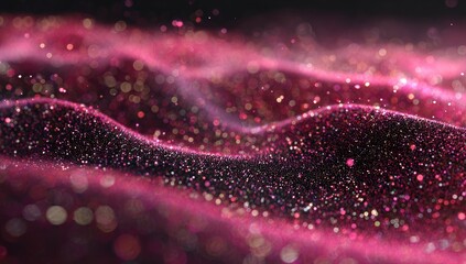 Abstract swirling crimson and gold glitter texture