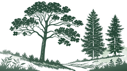 vector illustration of a forest