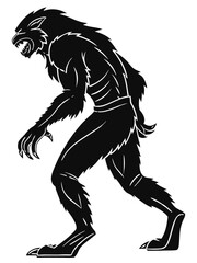 black silhouette of a monster